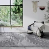 Elle Decoration Bartoux kilimas su aukštu pluoštu, modernus svetainės kilimas, ilgo pluošto pūkuotas, modernus raštas, minkštas boho svetainei, miegamajam - šviesiai pilkas, 80 x 120 cm