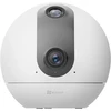 Elviz Ezviz wlan stebėjimo kamera su 2k+ dvigubu objektyvu, 360° vidaus kamera su asmens aptikimu ir automobilio sekimu, 2 krypčių garsas su jutikliniu mygtuku, alexa kamera palaiko dviejų dažnių wi-fi, c60p dual mix