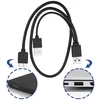 Emagtech 2x dvigubas Usb 3.0 A kištukas į Usb 3.0 Micro B kištuką Y kabelis 50 cm ir 18 cm mobiliesiems kietiesiems diskams su Usb 3.0 sąsaja
