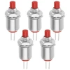 Emagtech mikrominiatiūrinis Ds-402 mini mygtukinis jungiklis 2 kontaktų momentinis be fiksavimo Off (on) Spst 125v 1a 5mm raudonas, 5 vnt.