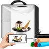 Emart foto dėžė fotografijai, 40 x 40 cm foto studijos šviesos dėžė, nešiojama fotografijos šviesos palapinė, 144 led lemputės ir 6 vandeniui atsparūs pvc fonai produktų fotografijai, smulkūs daiktai