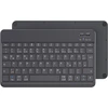 Emetok vokiška bluetooth klaviatūra, skirta Ipad Air/pro/mini/10.9/10.2/9.7/iphone/android, padidinti klavišų gaubteliai, įkraunama, Qwertz, nešiojama belaidė, itin plona, juoda (be apšvietimo)