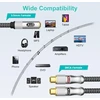 Emk 3.5mm female į 2 rca female paauksuotas rca y skirstytuvas išmaniesiems telefonams mp3 planšetiniams kompiuteriams hifi stereo 1m