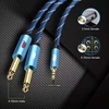 Emk 3.5mm į 2x 6.35mm stereo audio kabelis, paauksuotas, 5m