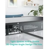 Emk 90 laipsnių optinis kabelis, optinis audio kabelis, toslink kabelis, šviesolaidinis kabelis namų kinui, televizoriui, soundbar'ui, žaidimų konsolei, blu-ray grotuvui, garsiakalbiui, projektoriui, stiprintuvui (2 metrai)