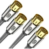 Stiprintuvas Emk midi kabelis, 5 kontaktų nailono pintas midi kabelis, suderinamas su midi klaviatūra, sintezatoriumi, gitaros multiefektais, sempleriu, išorine garso plokšte, garso mikšeriu, garso stiprintuvu (2 vnt., 1 m)