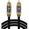 Emk Subwoofer kabelis Rca skaitmeninis koaksialinis 24k paauksuotas 5m