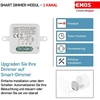 Emos gosmart dimerio modulis/zigbee išmanusis jungiklis su programėle, reguliuojamas potinkinis dimerio jungiklis nuotoliniam valdymui, valdymas balsu su alexa ir google home, vienam jungikliui