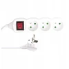 Emos P1310r ilginimo laidas 10 m 3 lizdai su jungikliu, baltas, Pvc 1,5mm2