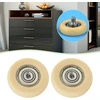 Emsea irklavimo treniruoklio sėdynės ratukas nailoninis paspirtuko ratukas su guoliu 6 x 36 x 10 mm pom stalčiaus slydimo ritinėlis bėgių ratukas su m6 sriegiu, 2 vnt.