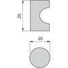 Emuca 9161651 baldų rankenėlė, Ø20mm, zamak, 20 vnt., satin nickel