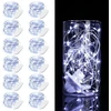 Encham 12 vnt. kalėdinių lempučių rinkinys, baltos spalvos varinės vielos lemputės, 2 m, 20 led, su baterijomis, skirtos vakarėliams, Kalėdoms, Helovinui, vestuvėms, vidaus ir lauko dekoracijoms