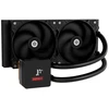Enermax Liqmax Iv 240 mm Aio Cpu vandens aušinimas su dviguba kamera Tdp 360w+ Intel Lga 1851/1700/115x/2066 Amd Am5/am4 skaitmeninis ekranas 2x 120 Pwm didelio našumo ventiliatorius Elc-lmiv240-sf