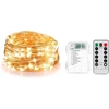 Enlace led girliandos su baterijomis, 10 m, 100 led girliandų, 8 režimai su nuotolinio valdymo pulteliu, ip65 atsparios vandeniui girliandos, viela vidaus, lauko, vestuvių, kalėdų vakarėlio dekoravimui, šilta balta