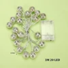 Enlace marokietiškos dekoratyvinės lemputės, 3 m, 20 led metalinių kamuoliukų, dekoratyvinės lemputės, maitinamos baterijomis, marokietiškos dekoratyvinės lemputės vidaus ir lauko vestuvių kalėdų gimtadienio vakarėlio dekoravimui, šilta balta