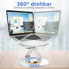 Epherie nešiojamojo kompiuterio stovas su 360° besisukančiu apvaliu pagrindu, reguliuojamo aukščio ergonomiškas nešiojamojo kompiuterio stovas, ventiliuojamas kompiuterio stovas, sulankstomas tvirtas aliuminio nešiojamojo kompiuterio laikiklis skirtas sta