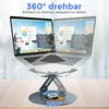 Epherie nešiojamojo kompiuterio stovas su 360° besisukančiu apvaliu pagrindu, reguliuojamo aukščio ergonomiškas nešiojamojo kompiuterio stovas, ventiliuojamas kompiuterio stovas, sulankstomas tvirtas aliuminio nešiojamojo kompiuterio laikiklis skirtas sta