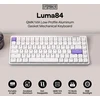Epomaker Luma84 žemo profilio aliumininė mechaninė klaviatūra, programuojama Qmk/via, trijų režimų belaidė, suderinama su Win/mac/linux, Rgb apšvietimas (balta ir violetinė, Gateron Low Profile Raudona Switch)
