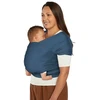 Ergobaby kūdikio nešyklė naujagimiams nuo gimimo iki 11,3kg, Aura Mesh nešyklė, pagaminta iš perdirbto poliesterio ir elastano, elastinga ir kvėpuojanti, unisex nešyklės apvyniojimas, Twilight Navy