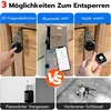 Eseesmart spyna su piršto atspaudu, išmani spyna su piršto atspaudu ir iwatch bluetooth programėle, elektroninė maža išmani spyna su piršto atspaudu spintelėms, sporto salei, biurui, namams, sodui, spintelei