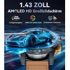 Esfoe išmanusis laikrodis vyrams su gps bėgimo laikrodis vyrams led žibintuvėlis/530 mah baterija, 1.43 colio amoled 10atm išmanusis laikrodis karinis su kompasu, barometru, širdies ritmu, spo2, miego monitoriumi, skirtas android ios