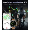 Esfoe išmanusis laikrodis vyrams su gps bėgimo laikrodis vyrams led žibintuvėlis/530 mah baterija, 1.43 colio amoled 10atm išmanusis laikrodis karinis su kompasu, barometru, širdies ritmu, spo2, miego monitoriumi, skirtas android ios