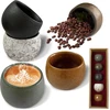 Espresso puodeliai, 5 espresso puodelių rinkinys 50 ml, mini espresso puodelių rinkinys, espresso puodeliai be rankenėlės, keraminiai espresso puodeliai, storo sienelių espresso puodeliai espresso kavai, šaltai arbatai, viskiui, puiki dovana