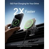 Esr qi2 15w magsafe automobilinis laikiklis su įkrovimo funkcija, qi2 sertifikuotas, ventiliacinis belaidis įkroviklis, mobiliojo telefono laikiklis automobilyje, skirtas iphone 16/15/14/13/12, s25, greitas įkrovimas, natural titanium