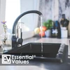 Essential Values plastikinis virtuvės kriauklės atliekų smulkintuvo kamštis, tinka Kohler, Insinkerator, Waste King ir kitiems 3 3/8 Id, juodas