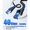 Ethernet kabelis 15 m, Cat 8, 40 Gbps, Nailoninis pynimas