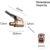 Eupneicu 8 mm automobilio ventilio adapteris [4 vnt. pakuotė], žalvarinis padangų ventilio oro siurblio spaustukas, dviračio ventilio adapteris padangų ventiliams su ventilio sriegiu automobiliui, dviračiui, motociklui, kompresoriui