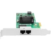 Euqvos pcie ethernet tinklo plokštė, skirta intel i350-t2 i350am2 chipset pcie 2.1 x1 1gb dual port rj45 lan kortelei, palaiko windows serveris/windows/linux/vmware/esx