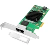 Euqvos pcie ethernet tinklo plokštė, skirta intel i350-t2 i350am2 chipset pcie 2.1 x1 1gb dual port rj45 lan kortelei, palaiko windows serveris/windows/linux/vmware/esx