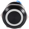 Evgatsauto slėgio jungiklis savaiminio fiksavimo jungiklis, 22 mm 12 V Led vandeniui atsparus 1no 1nc savaiminio fiksavimo fiksavimo mygtukinis jungiklis raudonas, žalias, mėlynas, baltas (pasirinktinai) (baltas)