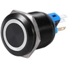 Evgatsauto slėgio jungiklis savaiminio fiksavimo jungiklis, 22 mm 12 V Led vandeniui atsparus 1no 1nc savaiminio fiksavimo fiksavimo mygtukinis jungiklis raudonas, žalias, mėlynas, baltas (pasirinktinai) (baltas)