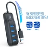 Ewent Ew1138 usb 3.2 gen1 (usb 3.0) 4-portų usb šakotuvas type a - superspeed, skirtas 5 gbit didelės spartos perdavimui, usb 3.0 šakotuvas, juodas