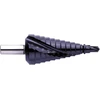 Exact 07033 pakopinis grąžtas, skersmuo 6–30 mm, spiralinė griovelis, Hss Tialn