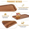 Exleco 2 dalių medinių padėklų rinkinys 30 x 12 cm stačiakampiai dekoratyviniai padėklai medinis dekoratyvinis padėklas pailgas dekoratyvinis padėklas akacijos medienos padėklas stačiakampė sūrio lenta serviravimo lėkštė medinis padėklas