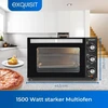 Exquisit mini orkaitė Mo 3302 sw | konvekcija | vidaus apšvietimas | nuolatinis nustatymas | kepimo skarda | laikmatis | juoda