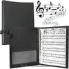 Eyoloty muzikos aplankas, choro aplankas, dainavimo aplankas natoms iki din a4 formato, dirbtinė oda su rankos dirželiu ir 24 šoniniais skyreliais, smuiko raktas, instrumentininkams muzikantams, talpa maks. 200 lapų