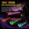 Ezdiy-fab Nvme M.2 aliuminio heatsink'as 12v 4-pin Rgb aušintuvas 2280 M.2 Ssd heatsink'ui Tri-cool su silikonine termo pagalvėle