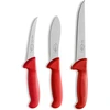 F. Dick Ergogrip 82556100 peilių rinkinys 3 dalių "hunting Indoor" (peilis mėsai iškaulinėti, lenktas ašmenys 13 cm, peilis odai nulupti 13 cm, pjaustymo peilis 18 cm, Hrc 56°)
