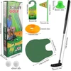 Faelnk golfo rinkinys tualetui, 7 dalių mini golfo žaidimas, juokinga dovana vyrams voniai su golfo lazda 65 cm, kamuoliukų riedėjimo takeliu, 2 golfo kamuoliukais ir pakabinamu ženklu ant durų