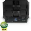 Fantec 1547 Sq-x2ru3e išorinis 2 krypčių raid standžiojo disko dėklas, skirtas 2x 8,89 cm (3,5 colio) Sata standiesiems diskams, Usb 3 Superspeed ir Esata, 6g palaikymas, Raid funkcija (0/1/jbod/big), 80 mm ventiliatorius) juodas, 124761