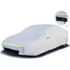 Favoto automobilio uždangalas, skirtas Tesla Model 3 - vandeniui atsparus Model 3 brezentas, atsparus oro sąlygoms, 6 sluoksnių Peva su medvilniniu šoniniu užtrauktuku, ventiliacijos angomis, įkrovimo lizdais