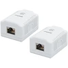Fgb 2 x Cat6a paviršiuje montuojamas tinklo lizdas, 1 prievado Rj45 lizdas, ekranuotas, paviršiuje montuojamas, 10 Gbit/s Ethernet tinklo Lan lizdas įvairioms programoms, baltas