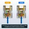 Fgb 2 x Cat6a paviršiuje montuojamas tinklo lizdas, 1 prievado Rj45 lizdas, ekranuotas, paviršiuje montuojamas, 10 Gbit/s Ethernet tinklo Lan lizdas įvairioms programoms, baltas