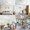 Fimei led lubų ventiliatorius su apšvietimu, 60 cm, 6 greičių vėjo krypties keitimo mentės, reguliuojamas ryškumas, valdymas nuotoliniu pulteliu/programėle, miegamajam, valgomajam