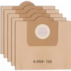 Finevernek 5 vnt. dulkių siurblio maišelių Wd3, skirtų Kärcher 6.959-130.0, filtro maišeliai, popieriniai maišeliai, dulkių siurblio maišeliai, skirti Wd3 1629 Mv3 Premium A2201/2204/2504/2554/2251/2604