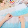 Fingerinspire 2 m dviejų atspalvių kutų apvadas 20 cm pločio poliesterio kutų juostelė gilios dangaus mėlynumo balta blizgučių kutų apdaila "pasidaryk pats" siuvimo amatams drabužių užuolaidų dekoravimo reikmenims